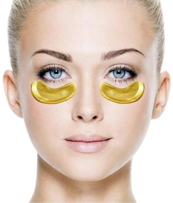 2 PCS=1 BAGS GOLD CRYSTAL COLLAGEN PROTEIN EYE MASK ANTI-WRINKLE MOISTURIZING REMOVE DARK CIRCLES FACIAL CARE NATURAL EYE PATCH - Image 2