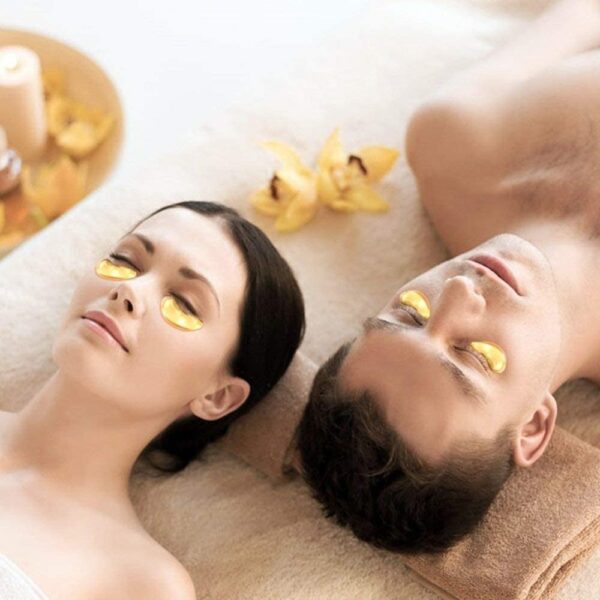 2 PCS=1 BAGS GOLD CRYSTAL COLLAGEN PROTEIN EYE MASK ANTI-WRINKLE MOISTURIZING REMOVE DARK CIRCLES FACIAL CARE NATURAL EYE PATCH - Image 5